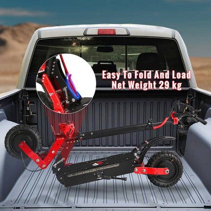 Monopattino Elettrico SUNNIGOO X7/X7PRO 3600W Doppio Motore Potente Velocità Massima 60-65km/h Pneumatici Fuoristrada da 11 Pollici Pieghevole Potente E-Scooter Autonomia 60KM Impermeabile IP54 Blocco NFC Freni Doppi Monopat