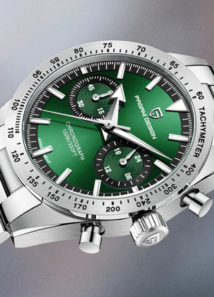 Orologio da Uomo Retrò PAGANI DESIGN 2026, Orologio al Quarzo con Display Lunare, Nuovo Orologio Sportivo Cronografo AR Sapphire VK64, Spedizione Locale