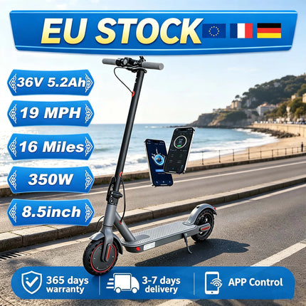 Monopattino Elettrico 350W con Spedizione da Magazzino UE, Velocità Massima 30 km/h, Autonomia Fino a 32 km, Carico Massimo 120 kg, Monopattino Pieghevole Resistente per Adolescenti e per la Guida Urbana