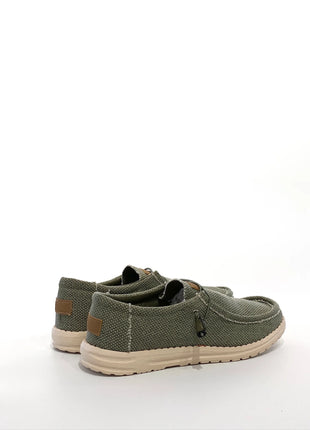 Scarpe casual da uomo in tela con punta a mocassino, leggere e comode, per tutti i giorni