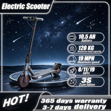 Monopattino Elettrico 350W con Pneumatici Solidi Antiscivolo da 8,5 Pollici, Sistema Frenante Doppio, Controllo Tramite App e Telaio in Lega di Alluminio Robusto e Durevole - Disponibile in Magazzino UE