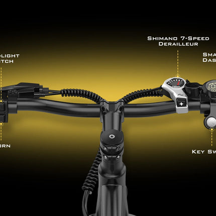 Bicicletta elettrica Aairsk Q7 con motore da 250W, batteria rimovibile da 36V 10Ah, velocità massima di 25 km/h, doppia sospensione e autonomia da 45 a 75 km per carica. Bicicletta elettrica per adulti.