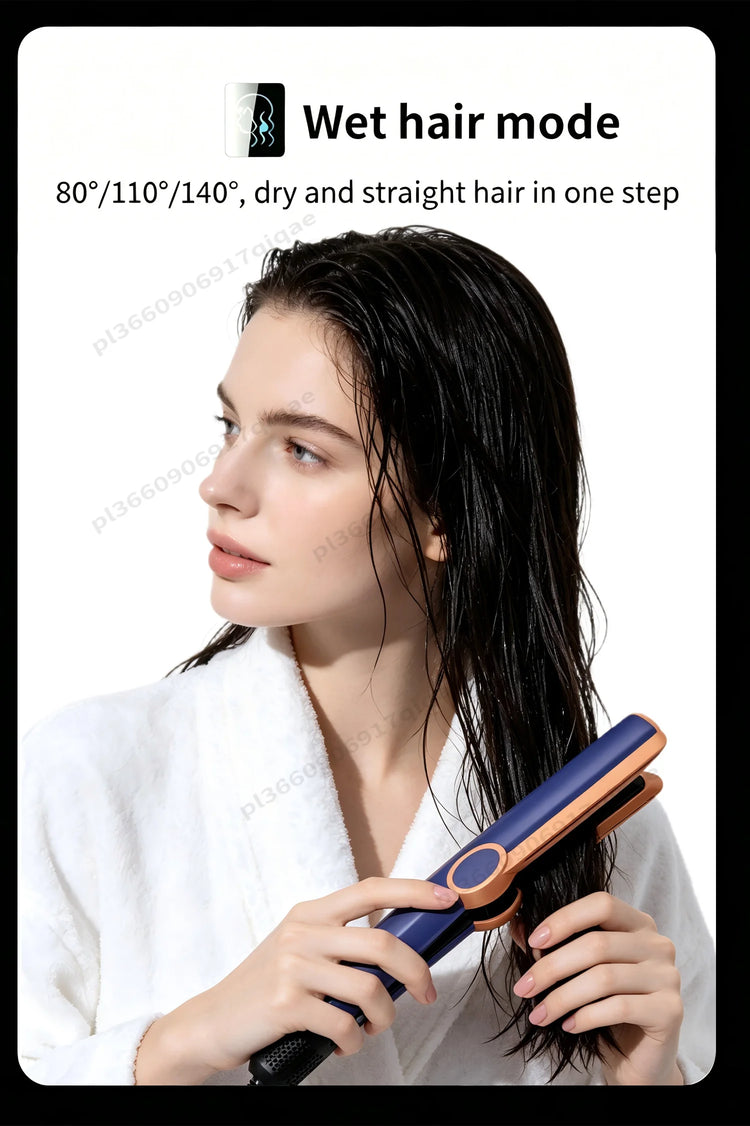 SenCiciMen 2 in 1 Air Straightener & Hair Dryer Negative Ion Flat Iron For Lock in Moisture & Shine Hot Styling Tools Salon-Quality Results For Women Gift