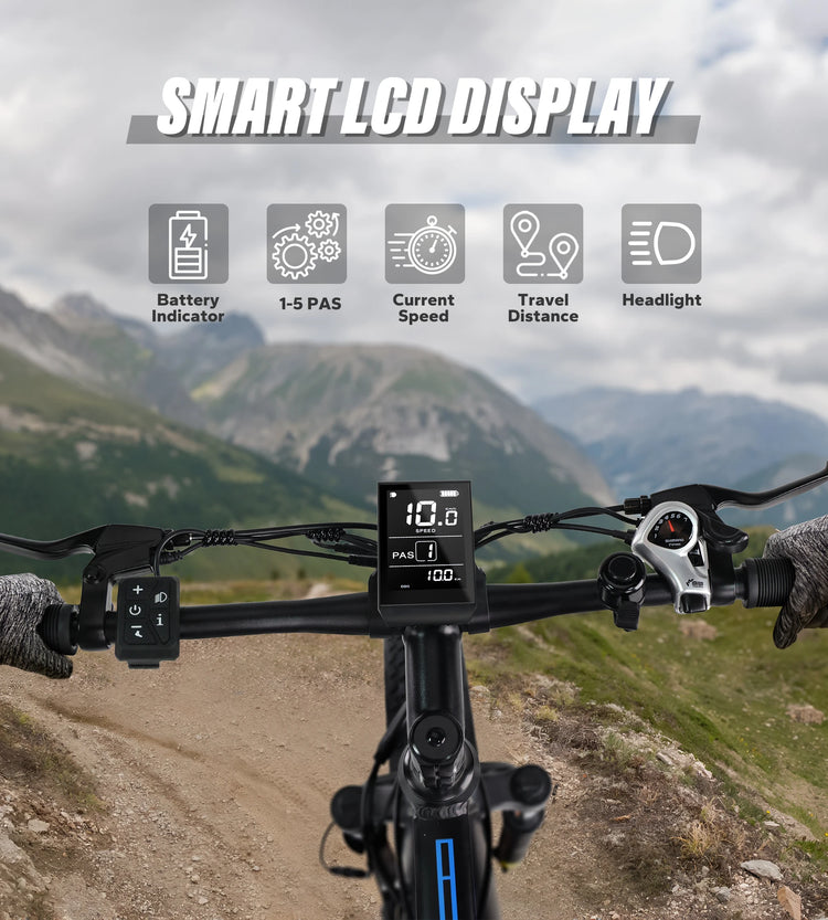 Bicicletta Elettrica per Adulti Varun S26-1, E-bike da Montagna, Batteria 48V 16Ah, Fatbike 26'', Bicicletta Elettrica da Strada