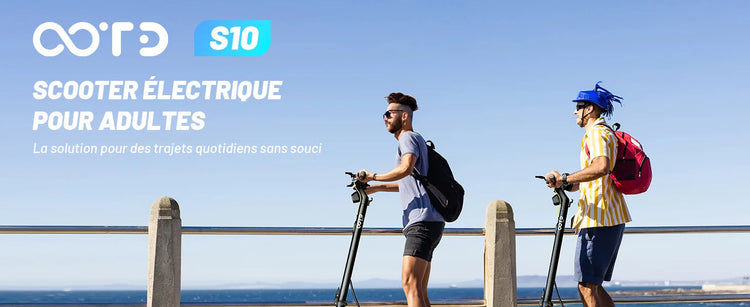 Monopattino Elettrico OOTD S10 10 Pollici con Connessione Bluetooth APP 1400W 48V 20AH 55KM/H Velocità Massima Autonomia 70km Leggero E-scooter con Doppia Sospensione platinumshop