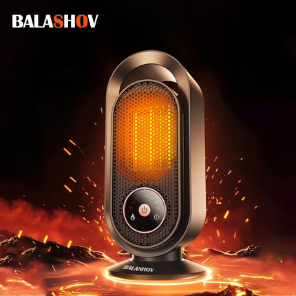 Portable Heater Mini Electric Heater Room Space Heater Warm Heating Hot Fans Desktop Tilting Power-Off Office Mute Heater 1000W