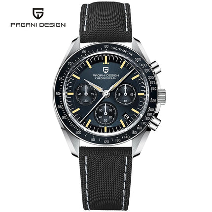 PAGANI DESIGN 2026 Nuova Serie Planetaria Saturno Orologio al Quarzo di Lusso Color Sabbia Chiaro da Uomo, Cronografo Sportivo Veloce con Vetro Zaffiro AR, Spedizione Locale nell'UE