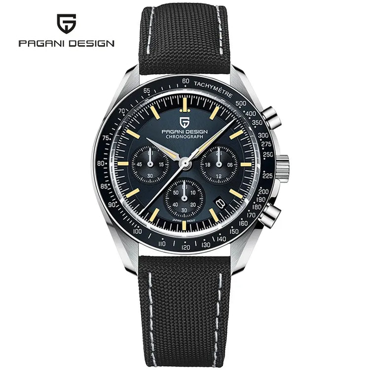 PAGANI DESIGN 2026 Nuova Serie Planetaria Saturno Orologio al Quarzo di Lusso Color Sabbia Chiaro da Uomo, Cronografo Sportivo Veloce con Vetro Zaffiro AR, Spedizione Locale nell'UE