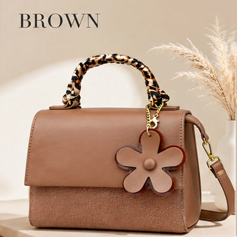 Borse da donna alla moda, decorazioni floreali, borsa a tracolla piccola quadrata versatile ed elegante, borsa tote da donna, borsa a tracolla di grande capacità, borsa a tracolla casual in tinta unita.