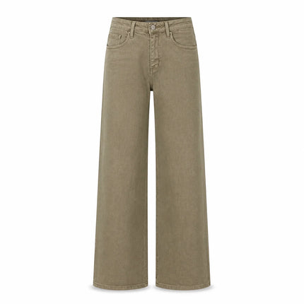High Waist Wide Leg woman Jeans Vintage Wash large trousers Casual Five Pocket Fashion Smooth Fit For Daily Outfit Urban Look FX1338-3