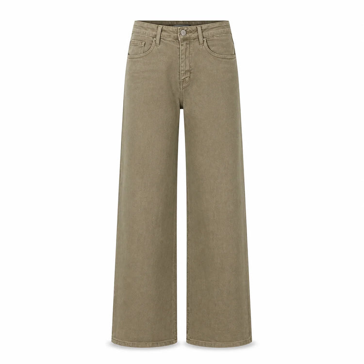 High Waist Wide Leg woman Jeans Vintage Wash large trousers Casual Five Pocket Fashion Smooth Fit For Daily Outfit Urban Look FX1338-3