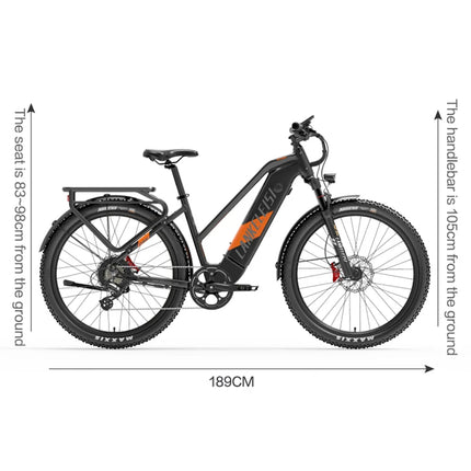 Bicicletta Elettrica LANKELEISI MX600 Pro, Motore 500W, Batteria 48V 20Ah, Autonomia 150KM, Pneumatici 27.5x2.4 Pollici, E-bike per Adulti