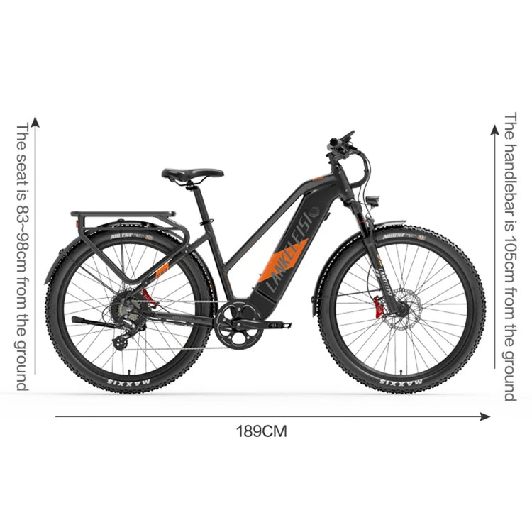 Bicicletta Elettrica LANKELEISI MX600 Pro, Motore 500W, Batteria 48V 20Ah, Autonomia 150KM, Pneumatici 27.5x2.4 Pollici, E-bike per Adulti