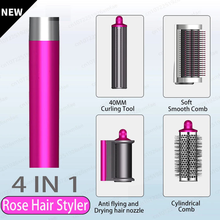 SenCiciMen 6 in 1 Professional Hot Air Styler Negative Ion Multi Hair Styler Set for Auto Curling Hair Styling Tools For Fast Drying, Curling, Volumizing &  Smooth Best Gift for Women