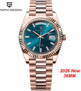 Orologi da uomo Gaphani DESIGN Blu, Orologio automatico di lusso da uomo, Vetro Zaffiro AR, Orologio Meccanico, Consegna da Magazzino Europeo