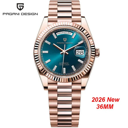 Orologi da uomo Gaphani DESIGN Blu, Orologio automatico di lusso da uomo, Vetro Zaffiro AR, Orologio Meccanico, Consegna da Magazzino Europeo