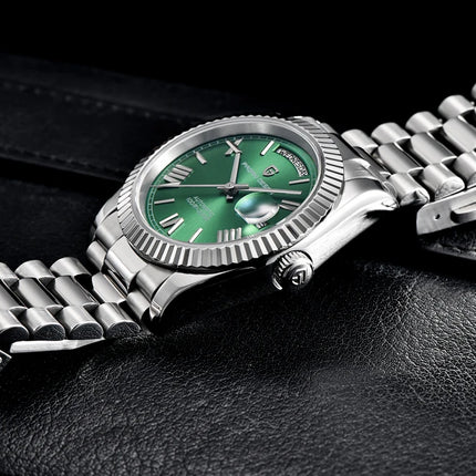 Nuovo Orologio PAGANI DESIGN 2026 con Fasi Lunari, Orologio al Quarzo di Lusso in Oro, Cronografo Sportivo da Uomo VK63, Resistente all'Acqua, Vetro Zaffiro AR, Orologio da Polso con Ghiera in Ceramica Luminosa, Cassa in Acci