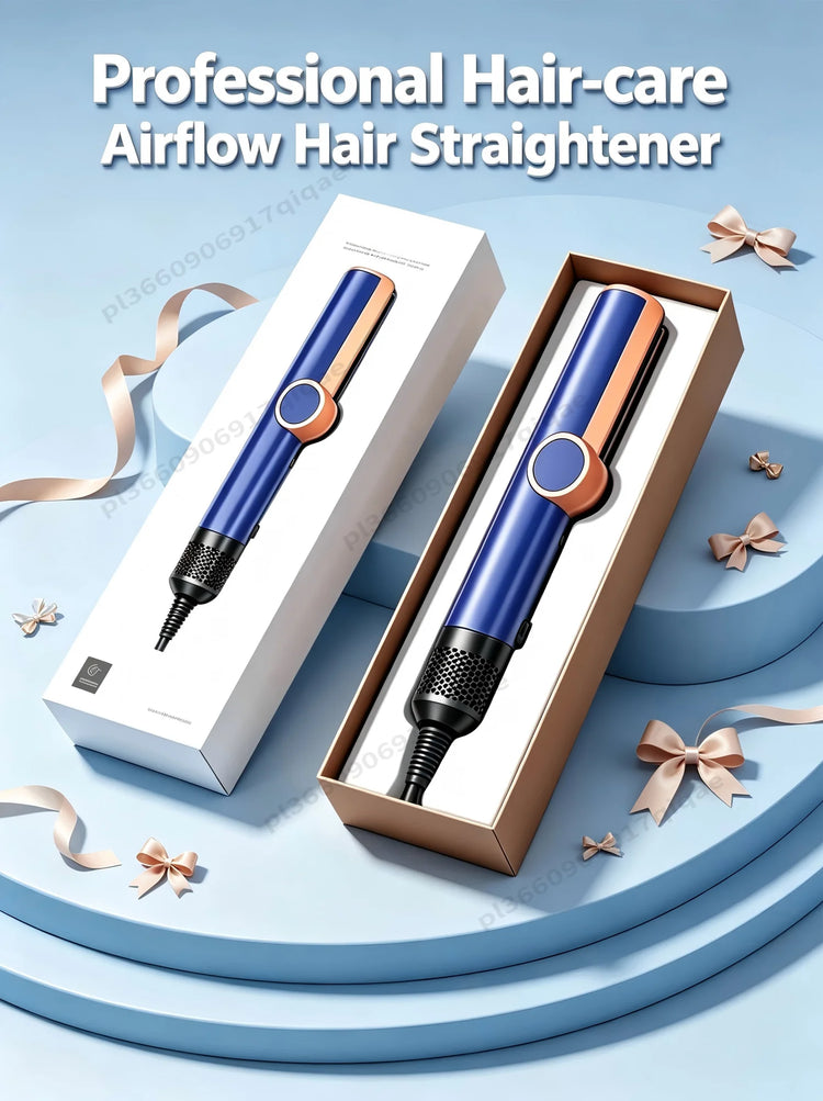 SenCiciMen 2 in 1 Air Straightener & Hair Dryer Negative Ion Flat Iron For Lock in Moisture & Shine Hot Styling Tools Salon-Quality Results For Women Gift