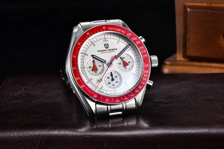 PAGANI DESIGN New Moon Watch Fashion ice blue Orologi al quarzo di lusso per uomo Cronografo da polso in acciaio inossidabile Regali per le vacanze Spedizione locale UE