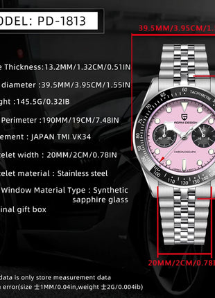 Nuovo PAGANI DESIGN 2026 Orologio da Uomo Panda, Orologio al Quarzo di Lusso, Cronografo con Quadrante in Zaffiro, Luminoso, Acciaio Inossidabile 316L, Spedizione Locale