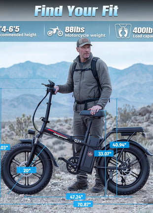 DEEPOWER G23 Bici Elettrica Pieghevole per Adulti, Motore ad Alta Coppia 90N·m, Batteria LG 48V 35Ah, Freni a Disco Meccanici, Pneumatici Fat 20×4.0, E-Bike Fuoristrada a Lunga Autonomia