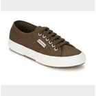 Superga Military Green Sneakers for Women and Men, durable canvas upper, breathable cotton, and vulcanized rubber sole, ideal for casual wear and outdoor activities, comfortable women's shoes. PlatiNum