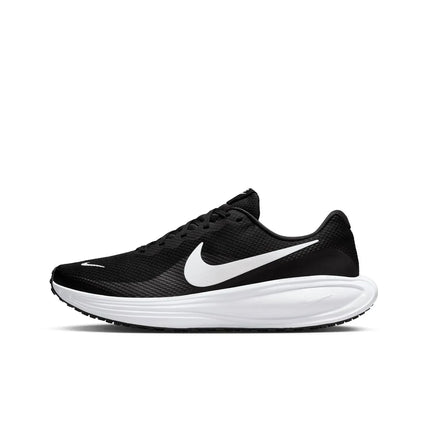 Nike Revolution 8 Black Men's Running Shoes, featuring a breathable mesh upper and foam insole for superior cushioning and comfort during runs, perfect for all running enthusiasts.