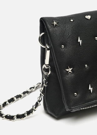 Borsa a spalla Misako Maco con patta e dettagli metallizzati - Borse da donna