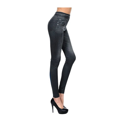 Mediawave store leggings women stretchy jeans effect giada shaping jeggings slim fit