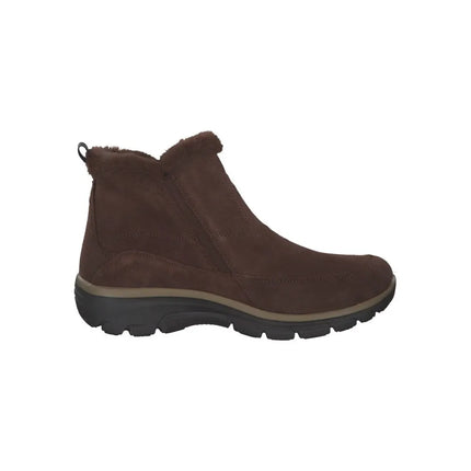 Skechers easy going flat ankle boots - high zip 2 women brown