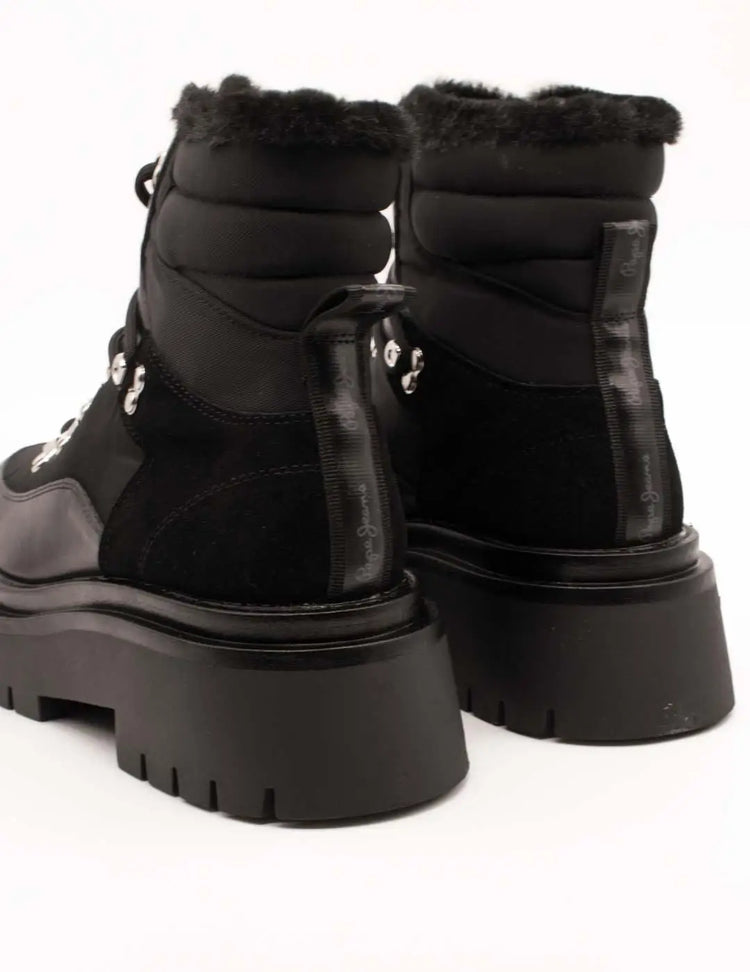 Pepe jeans ankle boot pls50498-999 queen ice black for women
