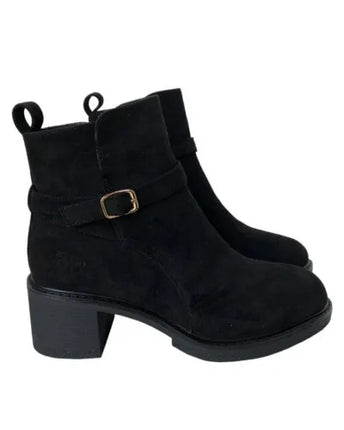 Popcorn country heel buckle ankle boot 13933 - elegance and comfort