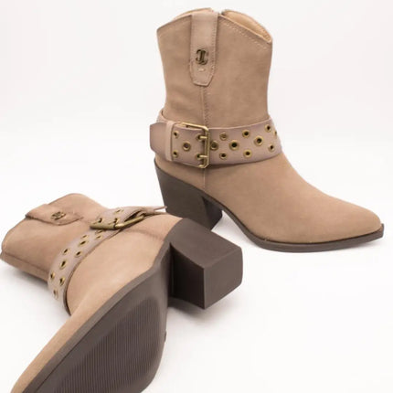 Carmela ankle boot 164132-02 taupe suede for women