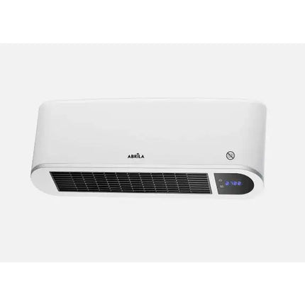 ABRILA Electric Ceramic Heater Bonaire 2000W with Remote Control, 3 Functions, Adjustable Thermostat, Wall-Mounted Design, Ideal for Bathrooms, IP23 Rated, Energy Saving with Automatic Shut-Off, Dimensions 20.5x50x12 cm.