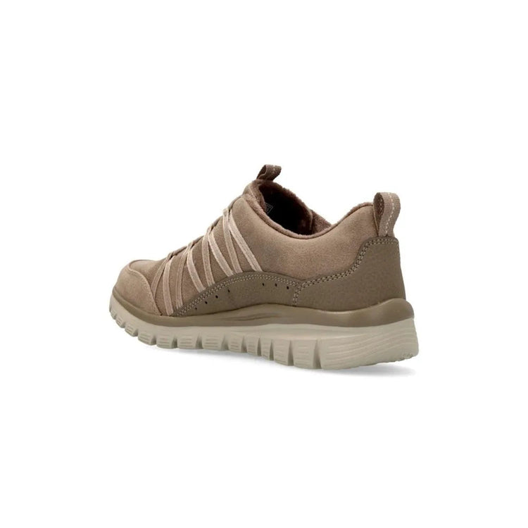 Skechers Graceful-cozy Hug Women's Sneakers, genuine leather with superior comfort and lightweight design, ideal for casual wear and daily use, perfect women's footwear for style and comfort. PlatiNum