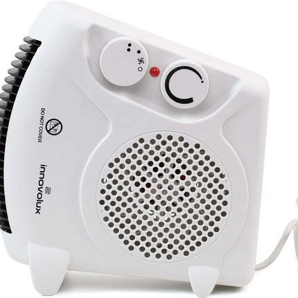Compact Instant Heat YANISTA Bathroom Heater - Portable Electric Heater with Adjustable Thermostat, 1000W/2000W Dual Power, Ideal for Quick Heating in Any Room, Low Consumption Electric Radiator with Fan Function