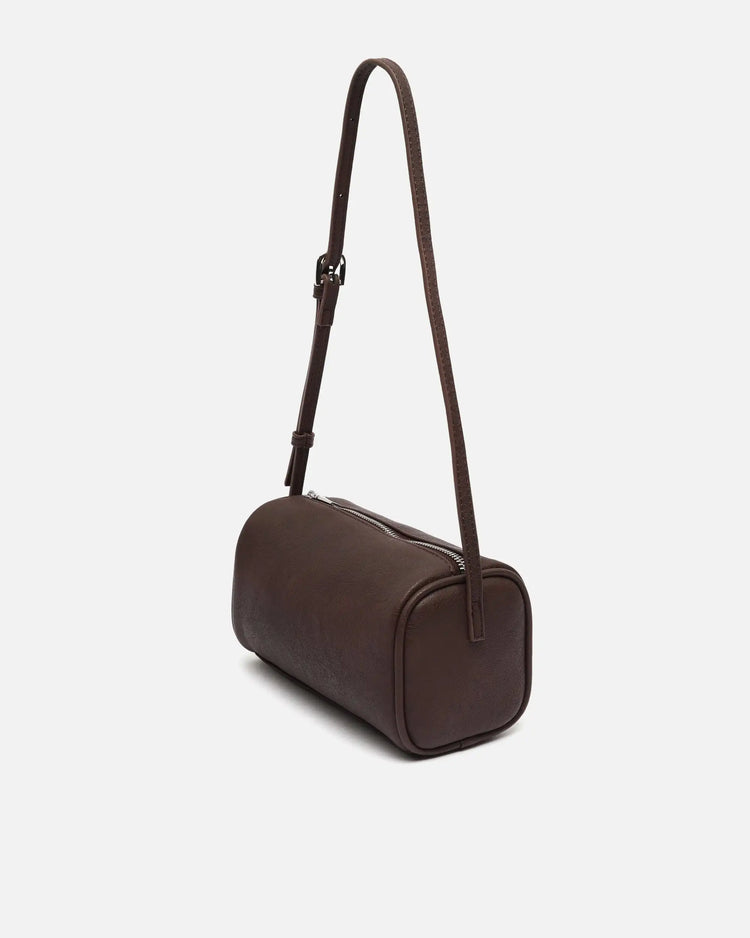 Mini Borsa a Tracolla Marrone Luma per Donna - Compatta e Leggera, Design Moderno 100% Poliuretano, Ideale per l'Uso Quotidiano e Look Urbani - Disponibile in Tre Colori
