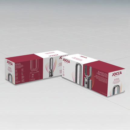 Jocca Stufa Senza Pale 2000W con Tecnologia PTC, Termostato Digitale e Telecomando