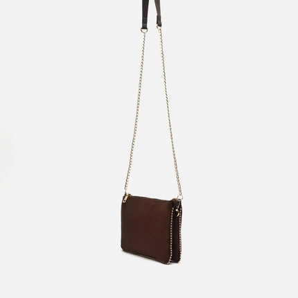 Borsa a tracolla Boleo con effetto scamosciato e dettagli metallici Misako Borse da donna