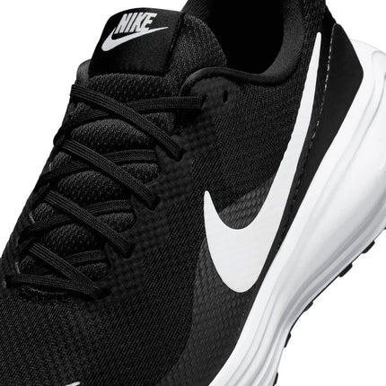 Nike Revolution 8 Black Men's Running Shoes, featuring a breathable mesh upper and foam insole for superior cushioning and comfort during runs, perfect for all running enthusiasts.
