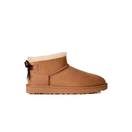 Ugg women's flat ankle boots w ultra mini bailey bow leather