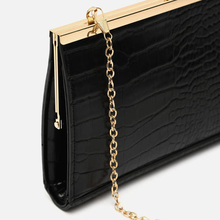 Borsa da festa Imelda piccola con tracolla e stampa animalier