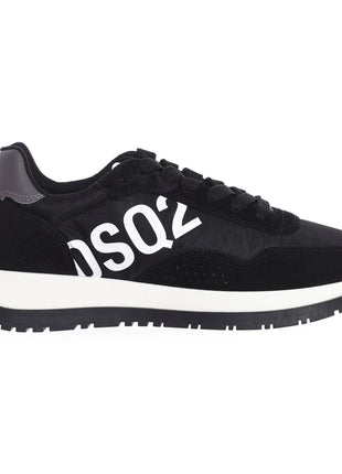 Dsquared2 Women's Running Sneakers SNW0212-01601681, breathable medium height shoes made with leather and textile for comfort, lace-up design perfect for casual and urban looks. PlatiNum