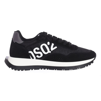 Dsquared2 Women's Running Sneakers SNW0212-01601681, breathable medium height shoes made with leather and textile for comfort, lace-up design perfect for casual and urban looks. PlatiNum