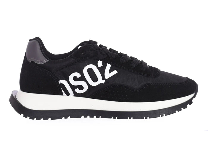 Dsquared2 Women's Running Sneakers SNW0212-01601681, breathable medium height shoes made with leather and textile for comfort, lace-up design perfect for casual and urban looks. PlatiNum
