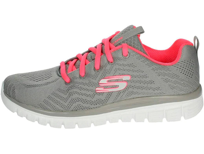 Skechers Graceful Get Connected - Women's Sneakers with Breathable Mesh Upper and Memory Foam Insole for Comfortable Daily Wear, Flexible Lightweight Sole, Ideal for Gym or Casual Outings. PlatiNum