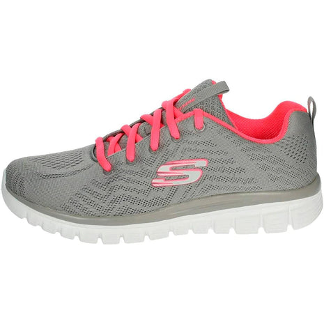Skechers Graceful Get Connected - Women's Sneakers with Breathable Mesh Upper and Memory Foam Insole for Comfortable Daily Wear, Flexible Lightweight Sole, Ideal for Gym or Casual Outings. PlatiNum