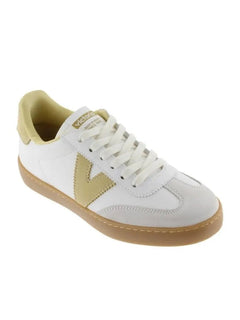 Victoria Berlin Yellow Leather & Suede Sneakers for Women, Comfortable and Versatile Footwear with Flat Sole, Ideal for Outdoor Activities and Daily Wear, Perfect Spring Sneakers.
