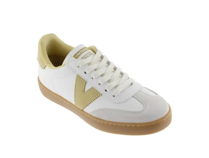 Victoria Berlin Yellow Leather & Suede Sneakers for Women, Comfortable and Versatile Footwear with Flat Sole, Ideal for Outdoor Activities and Daily Wear, Perfect Spring Sneakers. PlatiNum