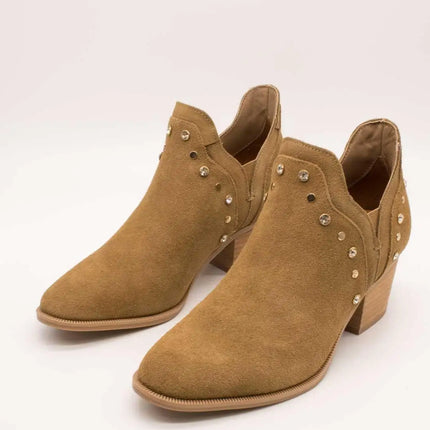 Carmela ankle boot 163147-02 camel suede for women